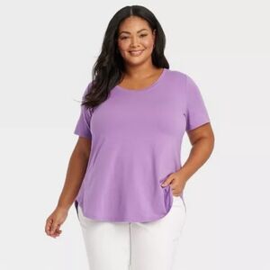 BNT Ava and Viv womens 1x purple tshirt